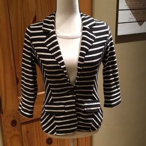 Black and white striped jacket